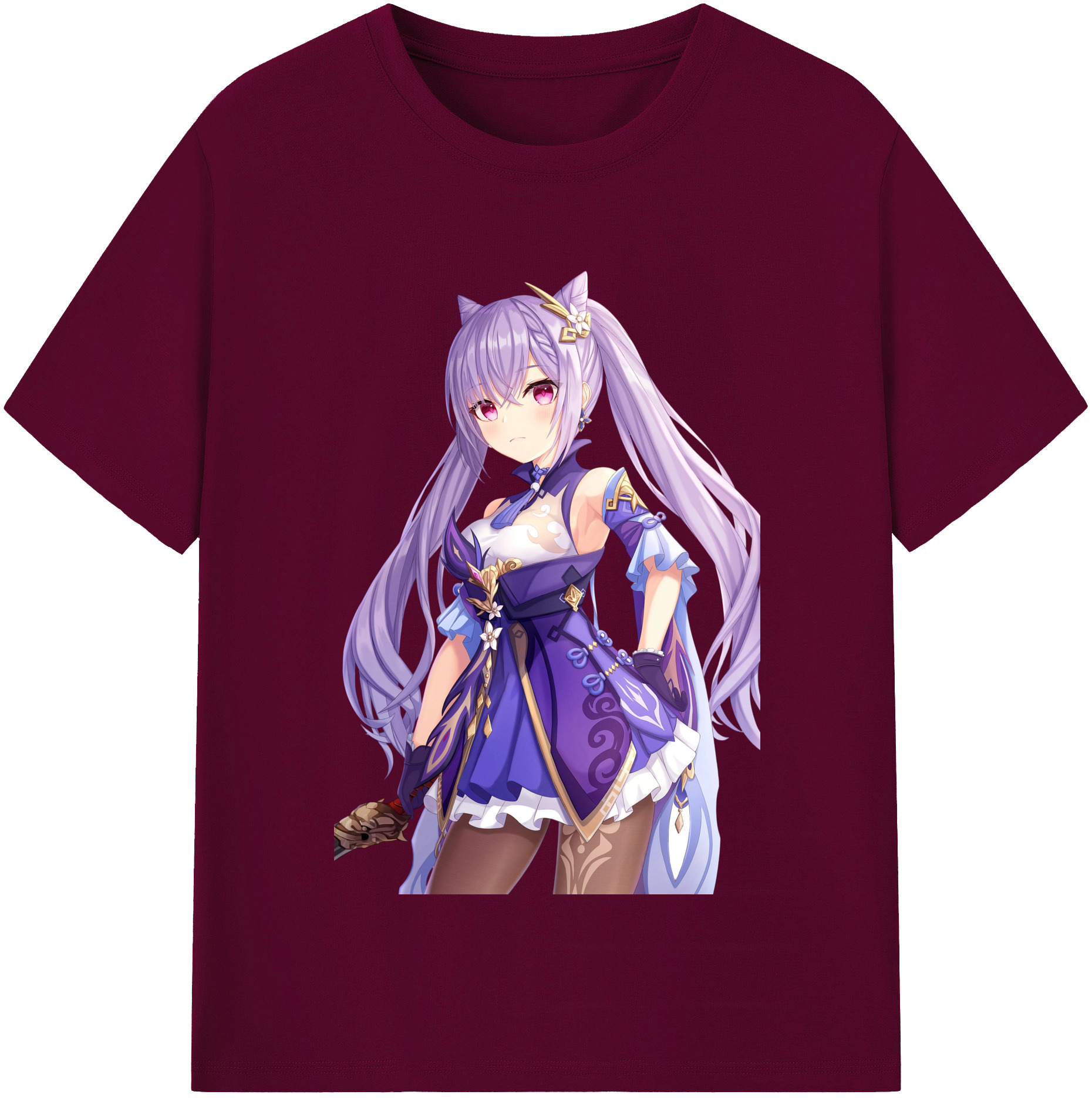 げんし神 刻晴 こくせい genshin Kokusei レディースカジュアルプリントTシャツ（綿100％）